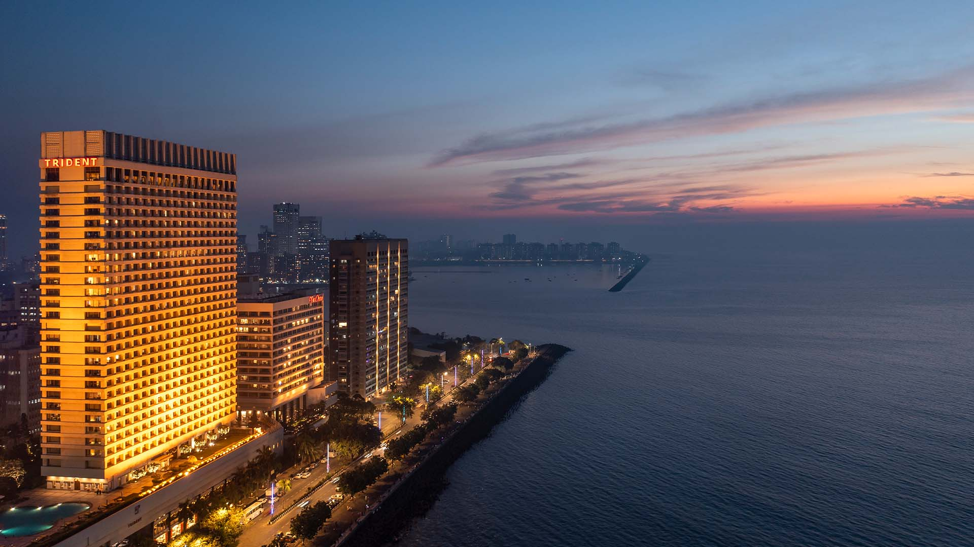Trident Hotel Nariman Point Regal Room setup for a corporate conference with Queen's Necklace views